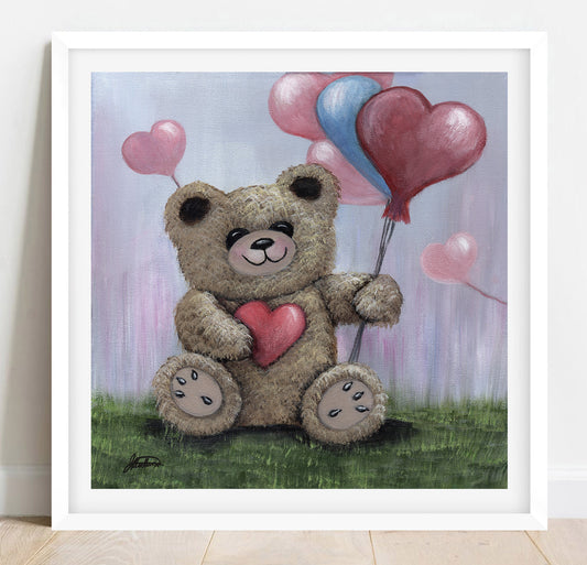 Teddy Bear Love Print