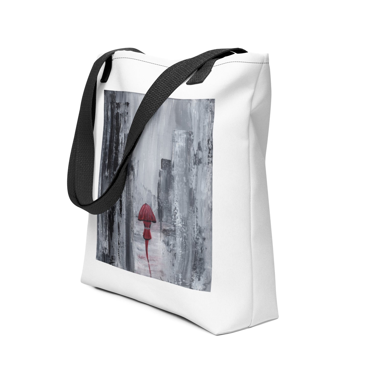 Abstract City Tote Bag, White