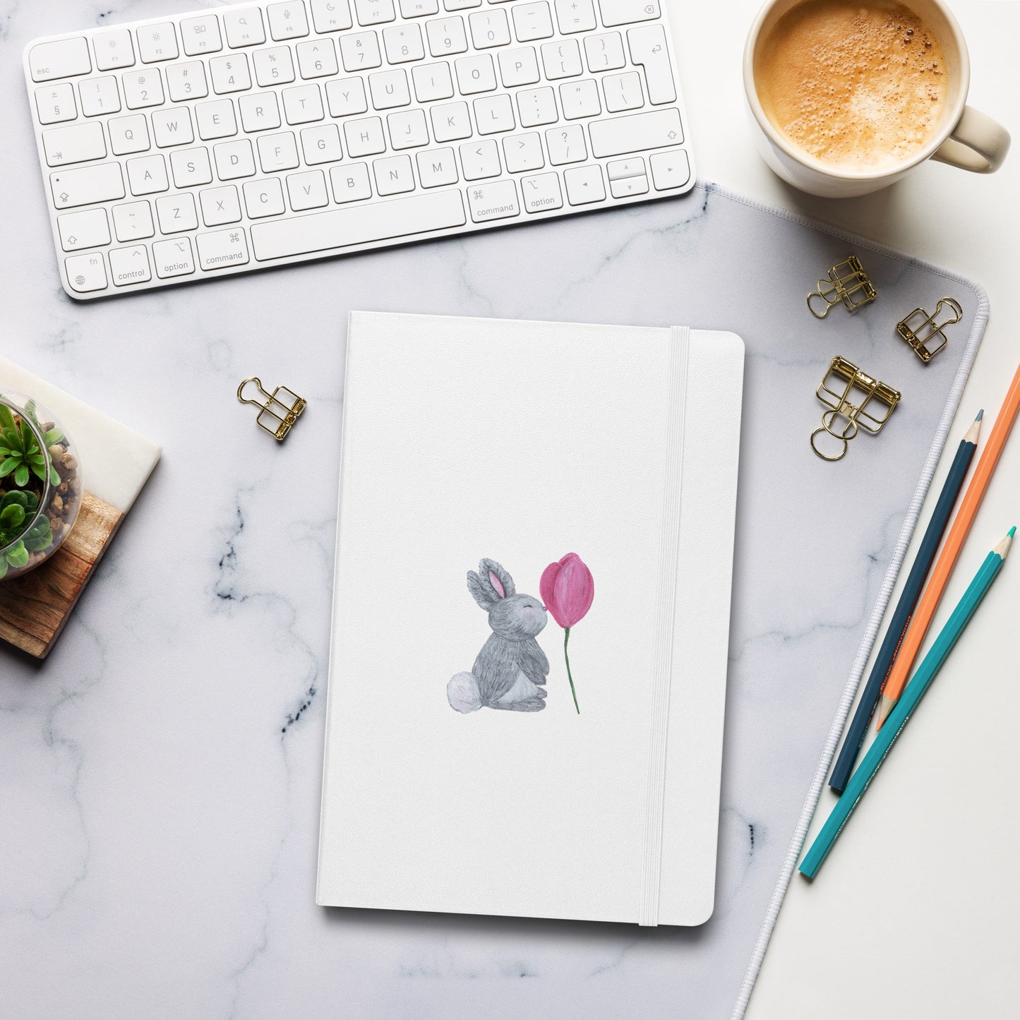 *Perfect for Spring! Bunny Hardcover Journal, Notebook
