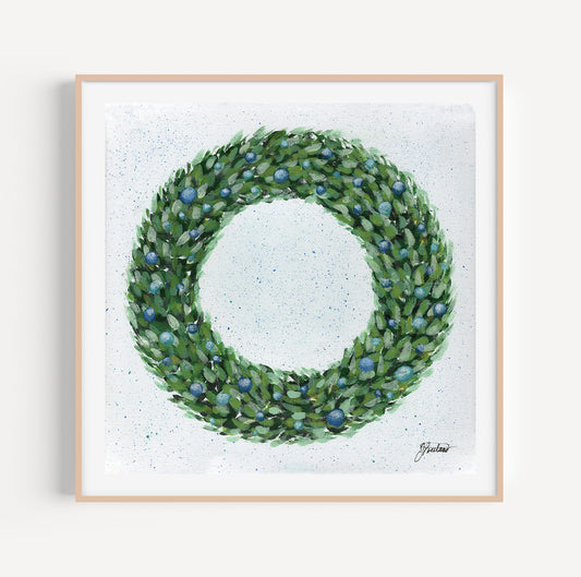 *Holiday Wreath Print