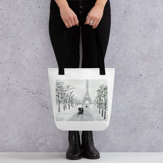 *Winter In Paris Tote Bag, White ❤️❤️